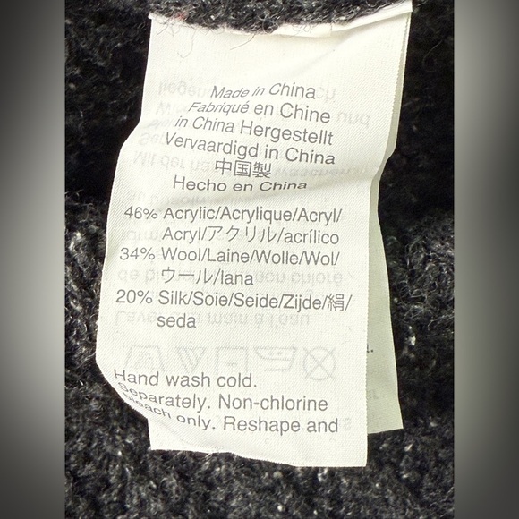 Madewell Pleat-Sleeve Pullover Sweater in Ashland Slate Drake Gray Size Large - Picture 8 of 11